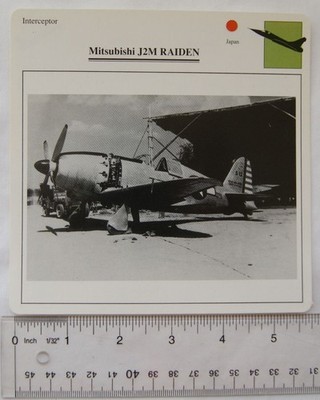 Mitsubishi J2M Raiden - Japan - Interceptor - Collectors Club Card