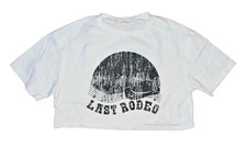 12th Tribe Small White Cropped Cut Off T-Shirt, 