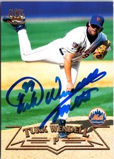 Turk Wendell autographed baseball card (New York Mets) 1998 Pacifc #375