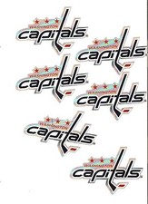 6 logo stickers WASHINGTON CAPITALS NHL Hockey