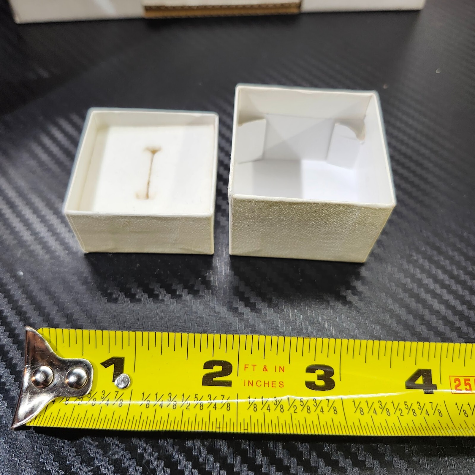 Solid White EMPTY Jewelry Box For A Ring image 4