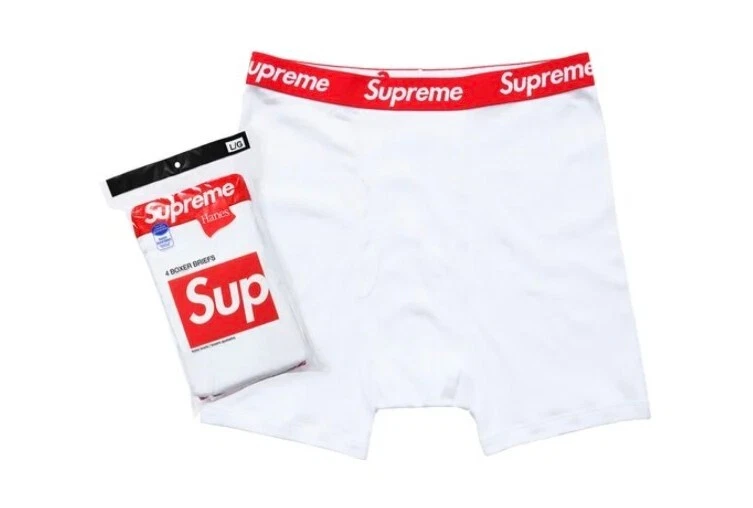 FW24 Supreme Hanes white boxer briefs (4 pack) size XL New unopened Underwear