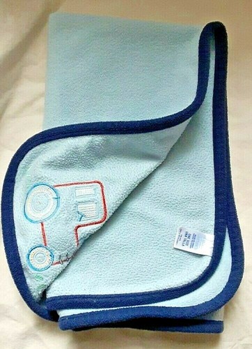 Carter's Child of Mine Blue Boy Baby Blanket Red Tractor Soft Fleece Farm - Picture 3 of 3