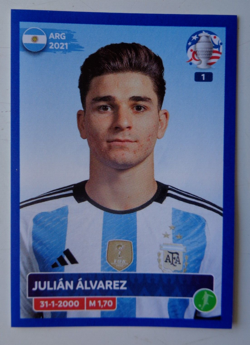 Julian Alvarez Arg 20 2024 PANINI Copa America USA STICKER BLUE