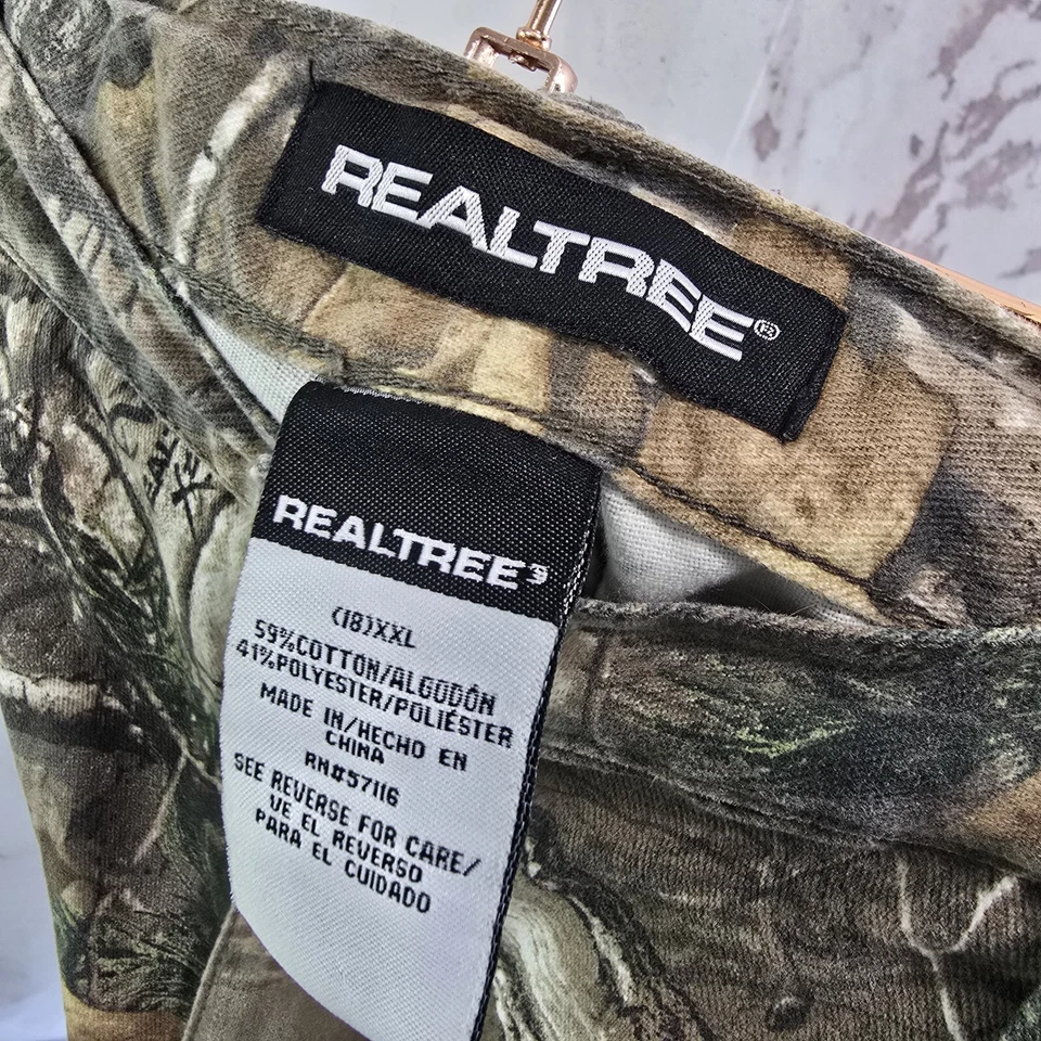 Realtree Pants Youth XXL 18 Camo Xtra Hunting Woodland Boys Girls Cotton  - Image 3 of 4