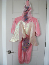 Pink Unicorn rainbow tail wings faux fur costume cosplay girl size 4 years 44in