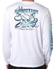 Salt Addiction t shirt Saltwater  microfiber fishing long sleeve 50+ uv life