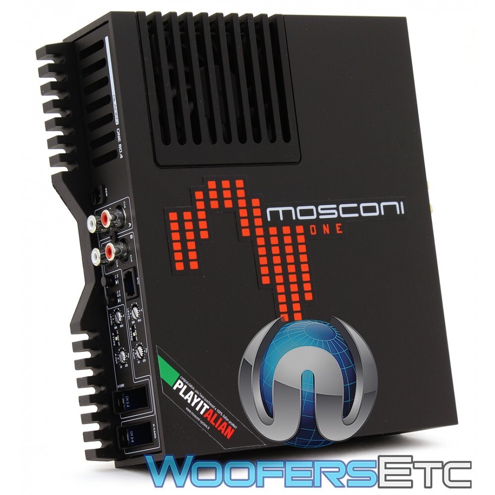 MOSCONI ONE 80.4 AMP 4-CHANNEL 115W X 4 CLASS AB CAR AMPLIFIER