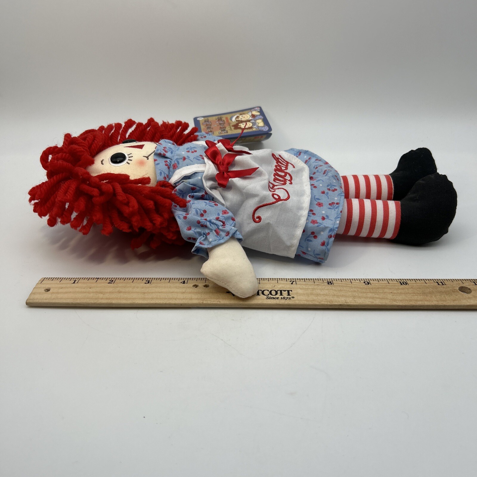 Raggedy Ann Soft Plush Rag Doll 12" Handmade by AURORA Hasbro 2012 New with Tags
