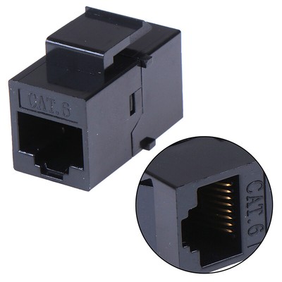 RJ45 Female to UTP Cat5e CAT6 Keystone Jack Inline Coupler Connector Adapter_ -w