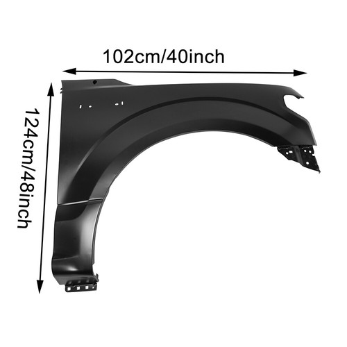 New Right Side Fender For 2015-2020 Ford F-150 Front Passenger With Molding Hole - Picture 2 of 10