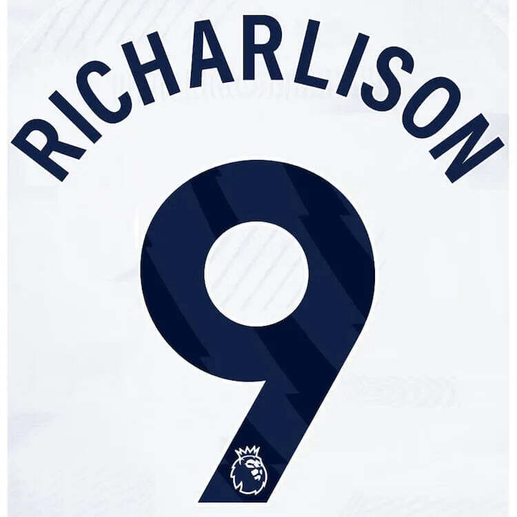 Tottenham 2023-Home Richarlison #9 Jersey Name Set-Navy