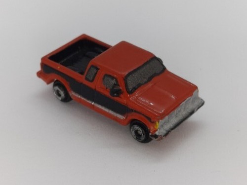 Micro Machines GALOOB - Pick-Up Orange Plymouth 1989 - Miniature Vintage - Occasion