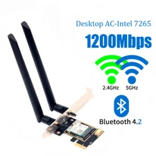 Bluetooth 4.2 PCi Express Wifi Adapter AC7265 Wireless PCI-E Card For Desktop PC