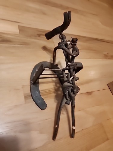 Western Metal Art Horseshoe Handmade One of a Kind Man Cave Iron Decor 14in Long - Picture 8 of 13