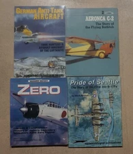4 Book Lot Military Airplanes WWII B-17Fs Aeronca C-2 Zero Anti-Tank Aircraft