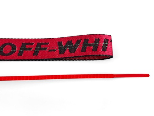 New 2013 Off-White Belt Keychain Lanyard Luggage Industrial Zip Tie Black letter - Picture 3 of 8