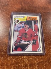 1983-84 O-Pee-Chee hockey OPC #110 Rich Preston - Chicago Blackhawks