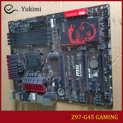 FOR MSI Z97-G45 GAMING LGA 1150 DDR4*4 32GB HDMI VGA DVI-D Motherboard Test OK