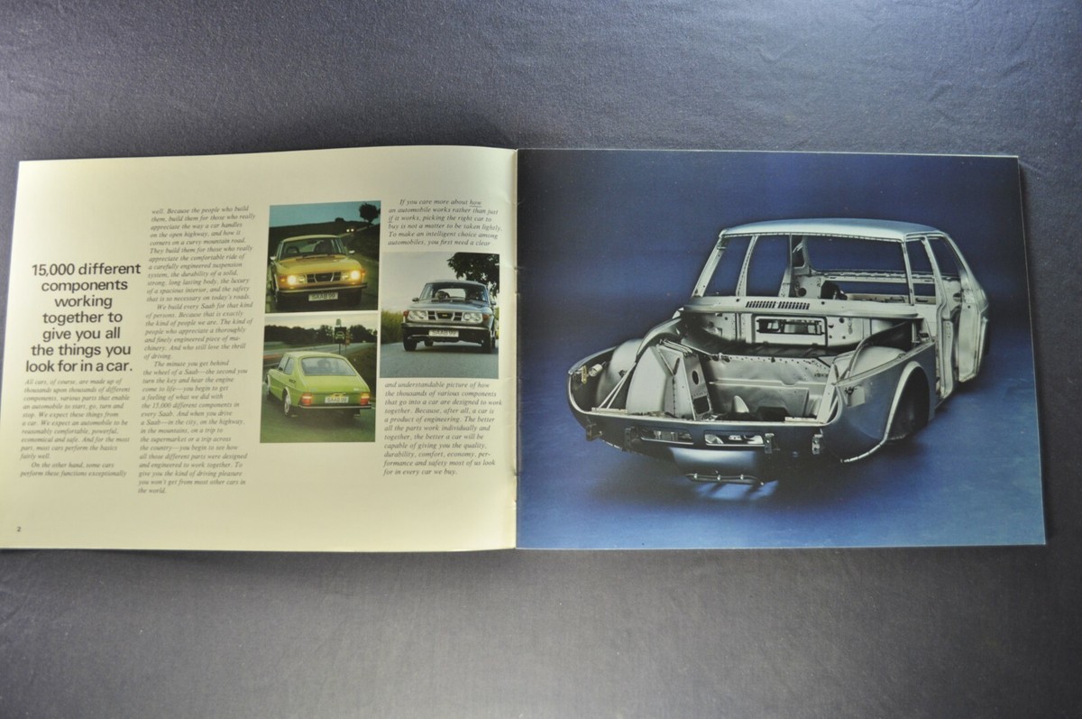 1976 Saab Catalog Brochure 99 EMS GL Sedan WagonBack Excellent