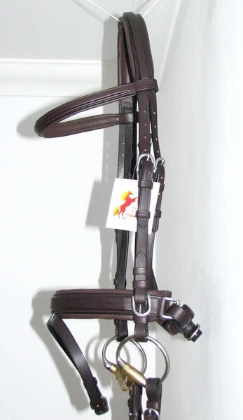 FSS Немецкие Шикарные КВАДРАТНЫЕ ПОДНЯТЫЕ Мягкие Вожжи для Выездки с Шатунами Комфорт - Изображение 2 из 4