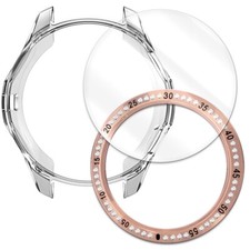 Transparent Screen Protector Case Ring Cover f Samsung Gear S3 Classic SM-R770N