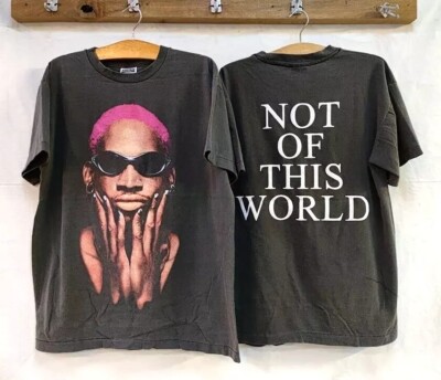 Vintage 90's Dennis Rodman, Black Short Sleeve 2 Side Unisex