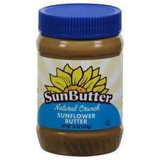 Sunbutter Natural Nut Butter Sunflower Crunchy 16 oz Pack of 6 