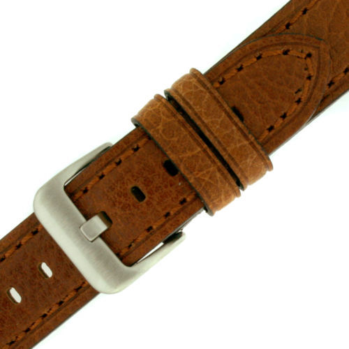 Watch Band Honey Brown Genuine Leather Buffalo Grain BND1462