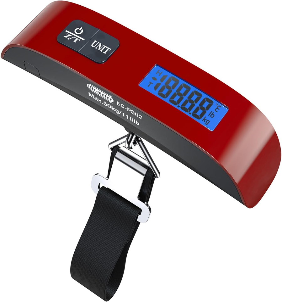 Travel Essentials Backlight LCD Display 110Lb Luggage Weight Scale with