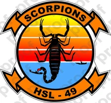 STICKER USN HSL 49 SCORPIONS A