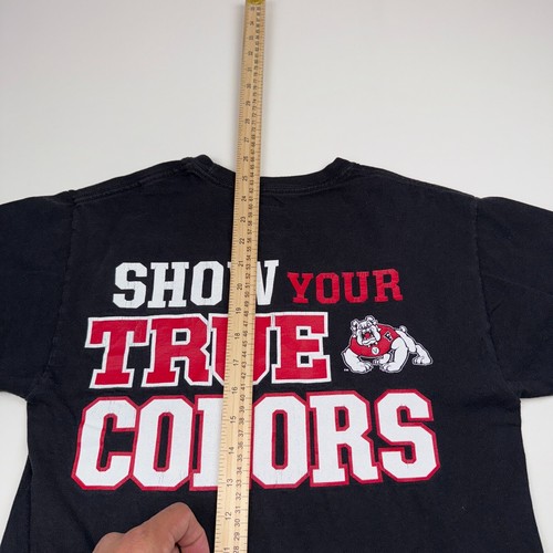 Champion T-Shirt Men S Black Fresno State Bulldogs Graphic Show Your True Colors - Picture 7 of 7