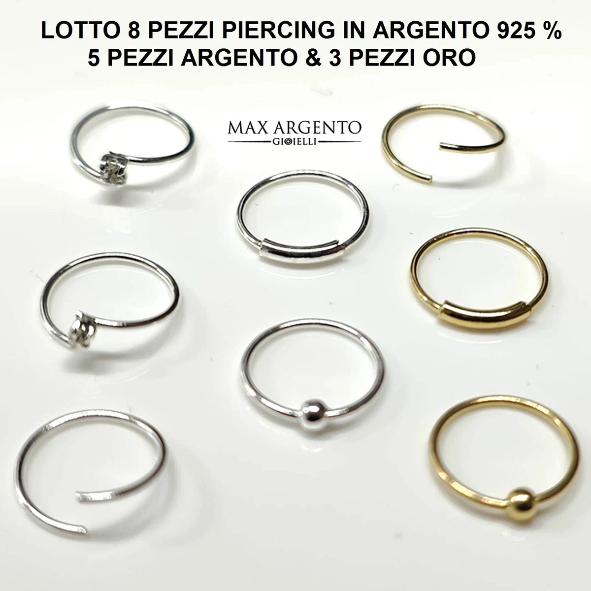 PHNIBIRD Orecchini A Cartilagine Helix In Argento 925 – Design A Serpente, 6mm, Ipoallergenici, Chiusura A Vite. Gioiello Unisex Per Donna E Uomo.