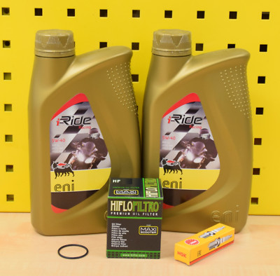 Vespa GTS 300 Ölfilter Öl Zündkerze Agip eni i-Ride 5W40 GTS SuperSport i.e.