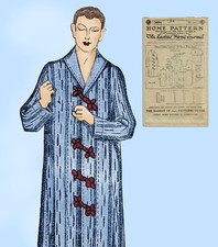 1920s Ladies Home Journal Mens Nightshirt Vintage Sewing Pattern 3694 Sz 34