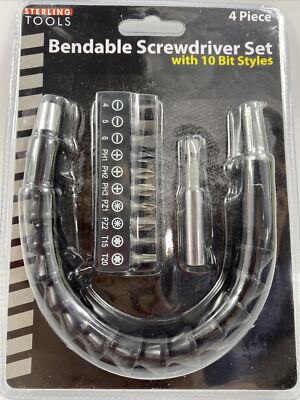 Sterling Tools Bendable Screwdriver Set with 10 Bit Styles