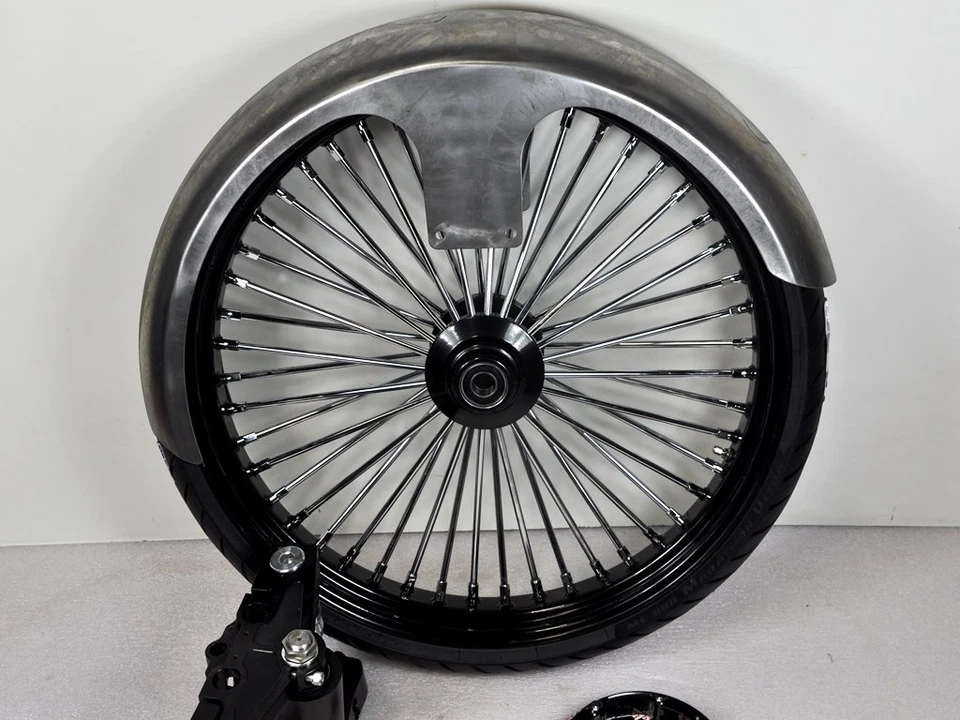 Kit de neumáticos de rueda delantera de 26 pulgadas Harley Bagger Road Glide King Spoke Wire 08-13 Foto 2 de 4