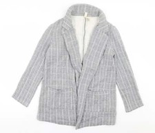 Forever & Exclusive Womens Grey Plaid Jacket Blazer Size S