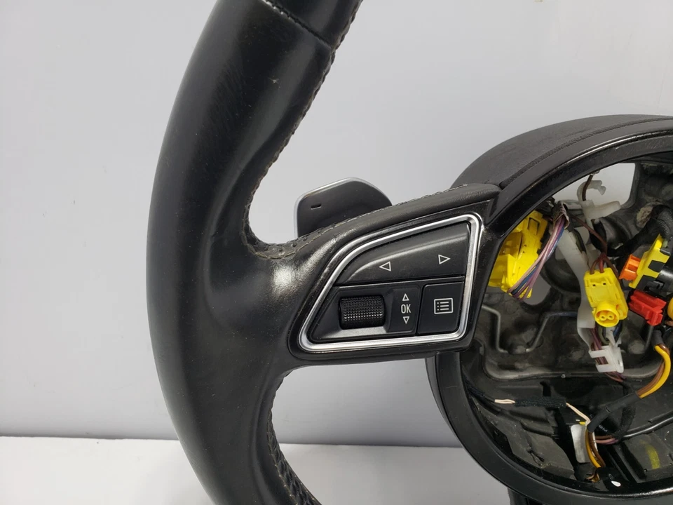 ✅ Volante deportivo de cuero con palancas de cambio para Audi S7 2013-2018 OEM Foto 2 de 4