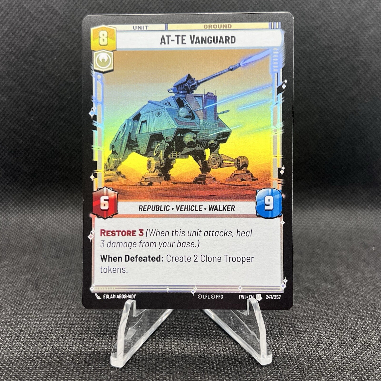 Star Wars Unlimited, Twilight of the Republic - AT-TE Vanguard Foil