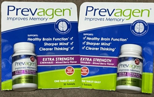 2 bottles 30 ct 60 Capsules Extra Strength Chewable Prevagen Improves Memory