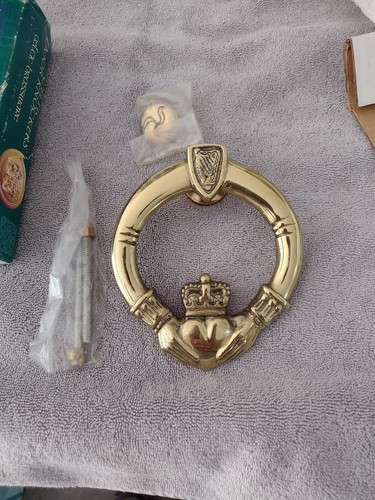 Vintage Celtic Brassware Traditional Irish Door Knocker Claddagh Made In Ireland - Picture 2 of 6