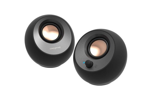 Pebble V3 Minimalistic 2.0 USB-C Desktop Speakers with USB Audio, Clear Dialo...