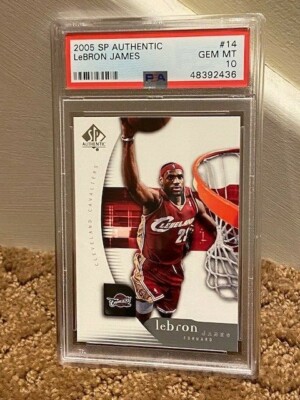 2005 SP Authentic Lebron James PSA 10 #14 Card NEW CLEAN CASE | eBay