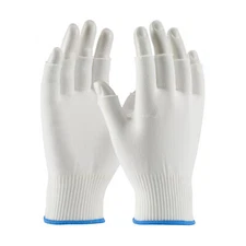 12 PAIR / 1 DOZ 100% NYLON FINGERLESS WORK GLOVES PROTECTIVE PPE GLOVE LINERS