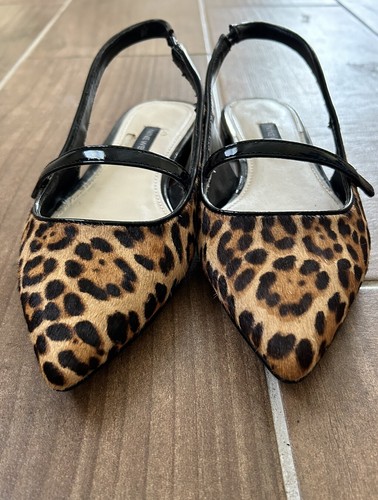 Ballerine Nine West donna 7,5 animalier stampa salto gattino ballerine chiusura cinturino posteriore - Foto 4 di 17