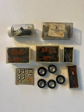 1960s Vintage Slot Car Parts WHEELS /TIRES/DECALS/ BRUSH MOUNTS/PARTS&PIECES LOT