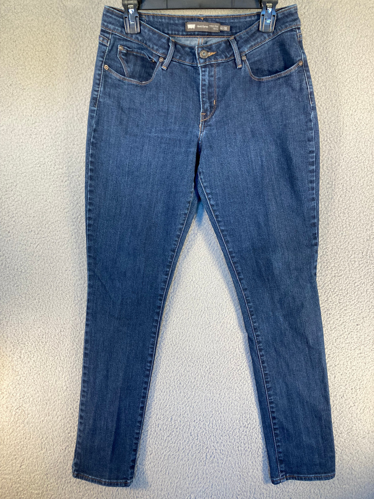 Levis Jeans Women's 12/31 Blue Bold Curve Modern Rise Skinny Mid Rise Denim