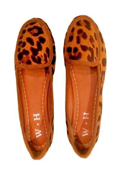 Leopard Print Loafers Fashion Slip On Shoes Cheetah Animal Stylish Comfy Brown 6