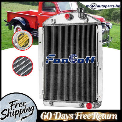 3-Row Aluminum Radiator Fit 1941-46 Chevy Pickup Truck Small Block V8 AT 3.8L